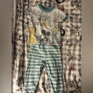 Disney boys pajamas 2T EUC Toy Story Mickey Mouse